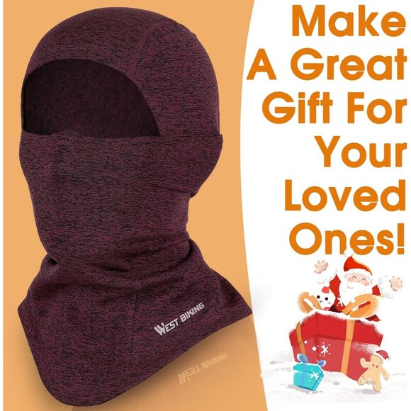 Balaclava Face Mask Windproof Thermal Hooded Hat for Men and Women Polyester - Picture 8 of 9